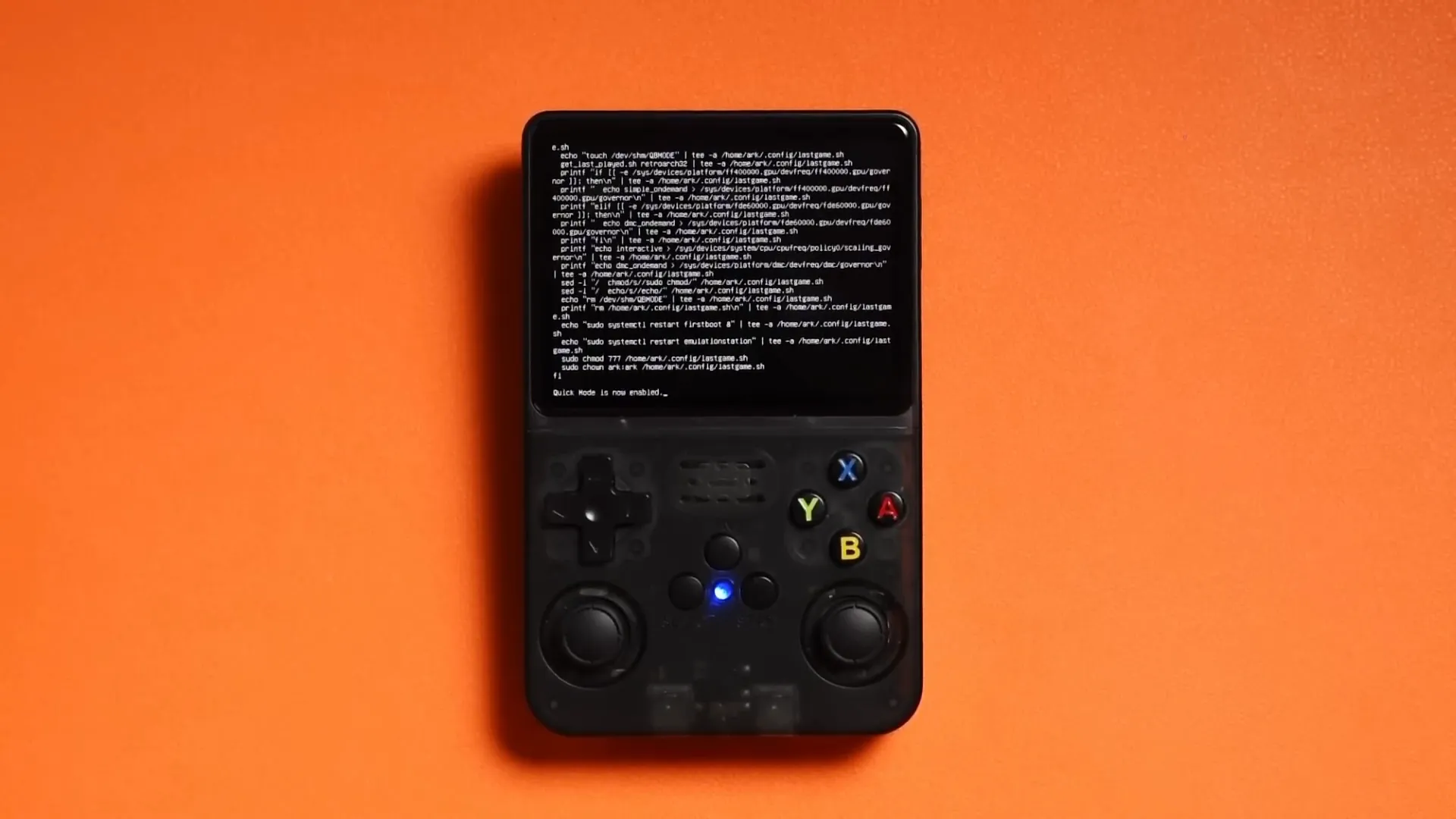 ArkOS hotkeys menu on R36S