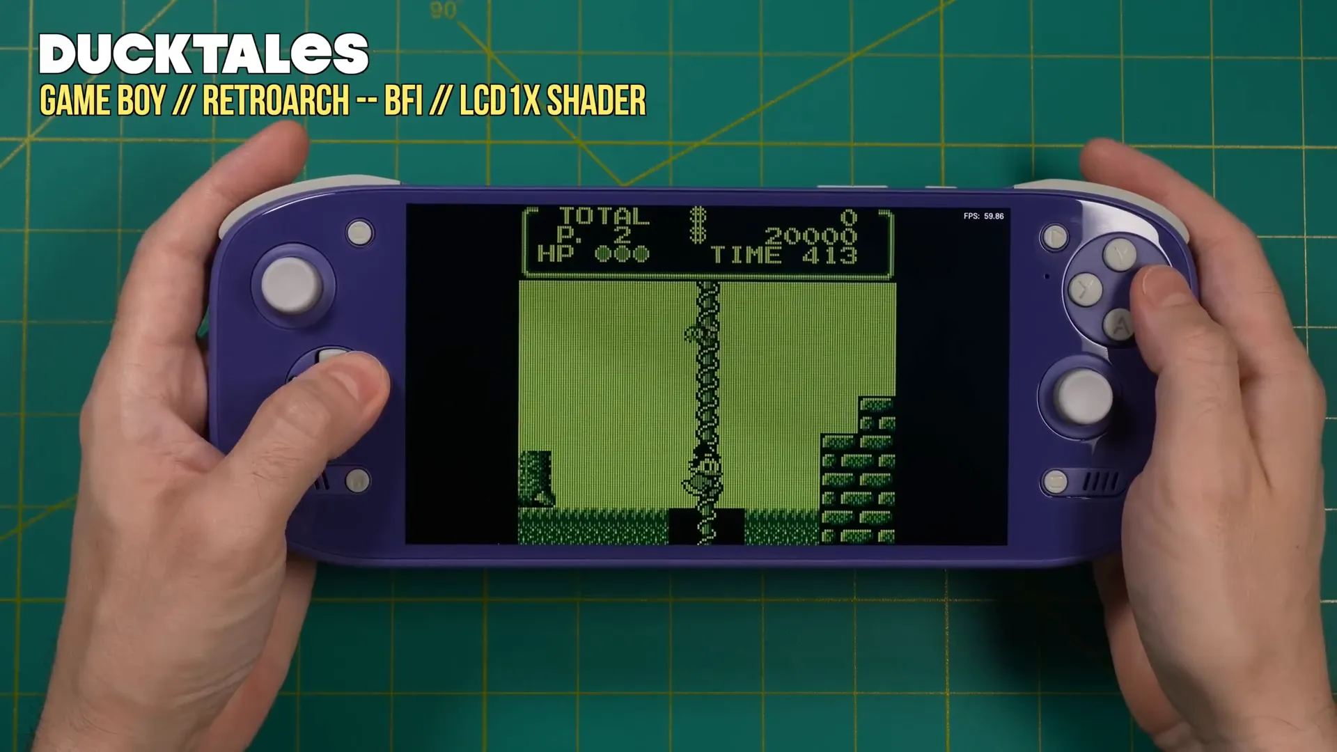 4:3 retro game with black bars on Odin 2 Portal