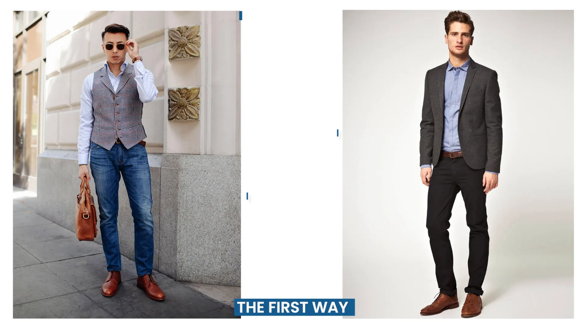 Different styles of jeans