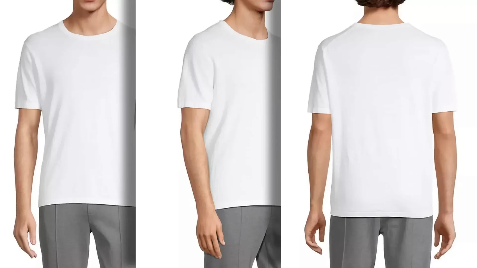 Well-fitted white T-shirt in a casual outfit