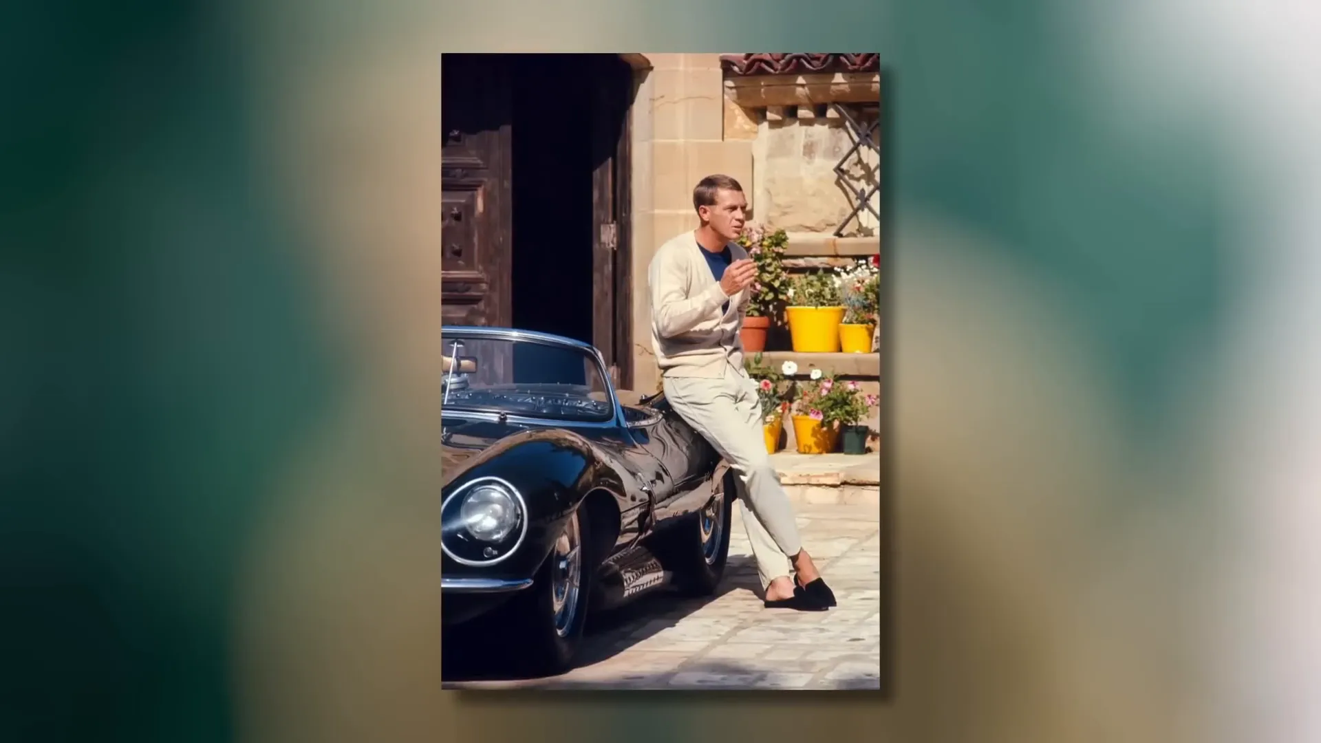 Steve McQueen showcasing his classic style