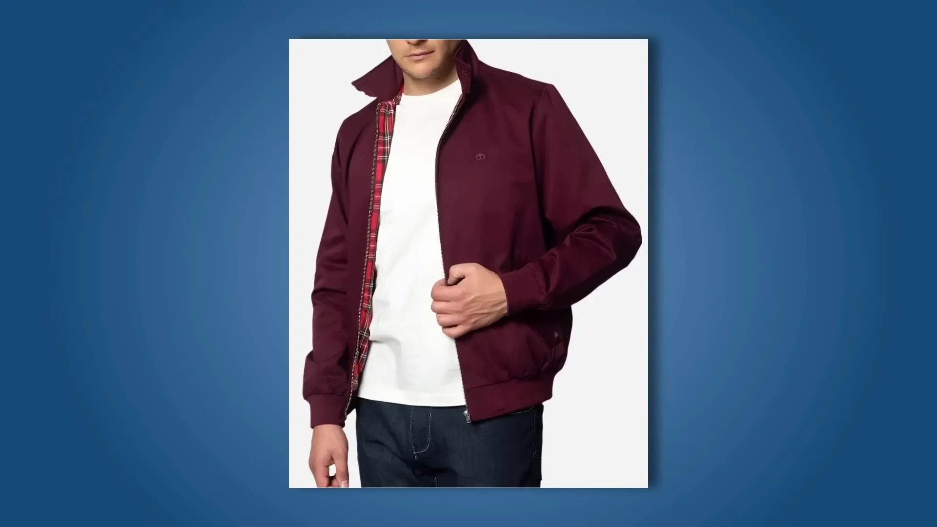 Harrington jacket styled with jeans