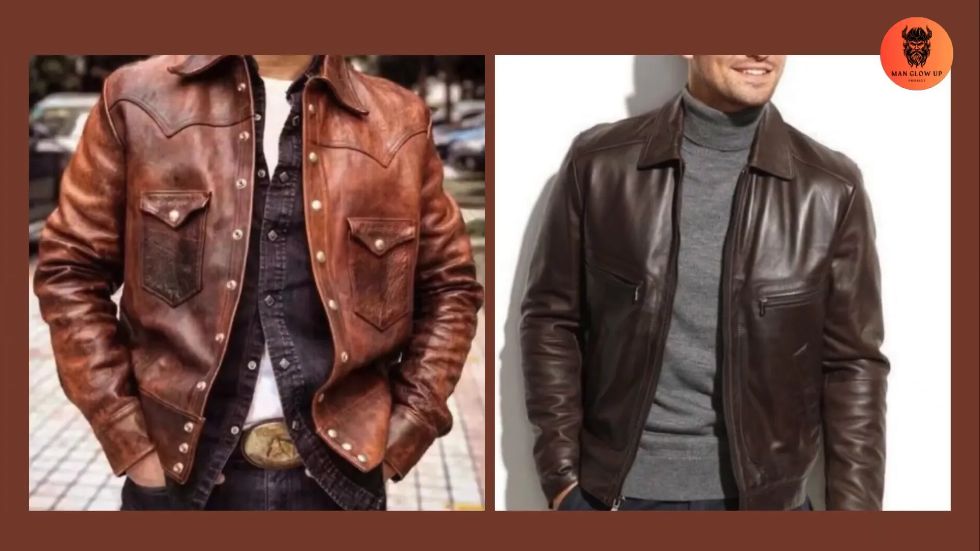 Stylish leather jacket examples