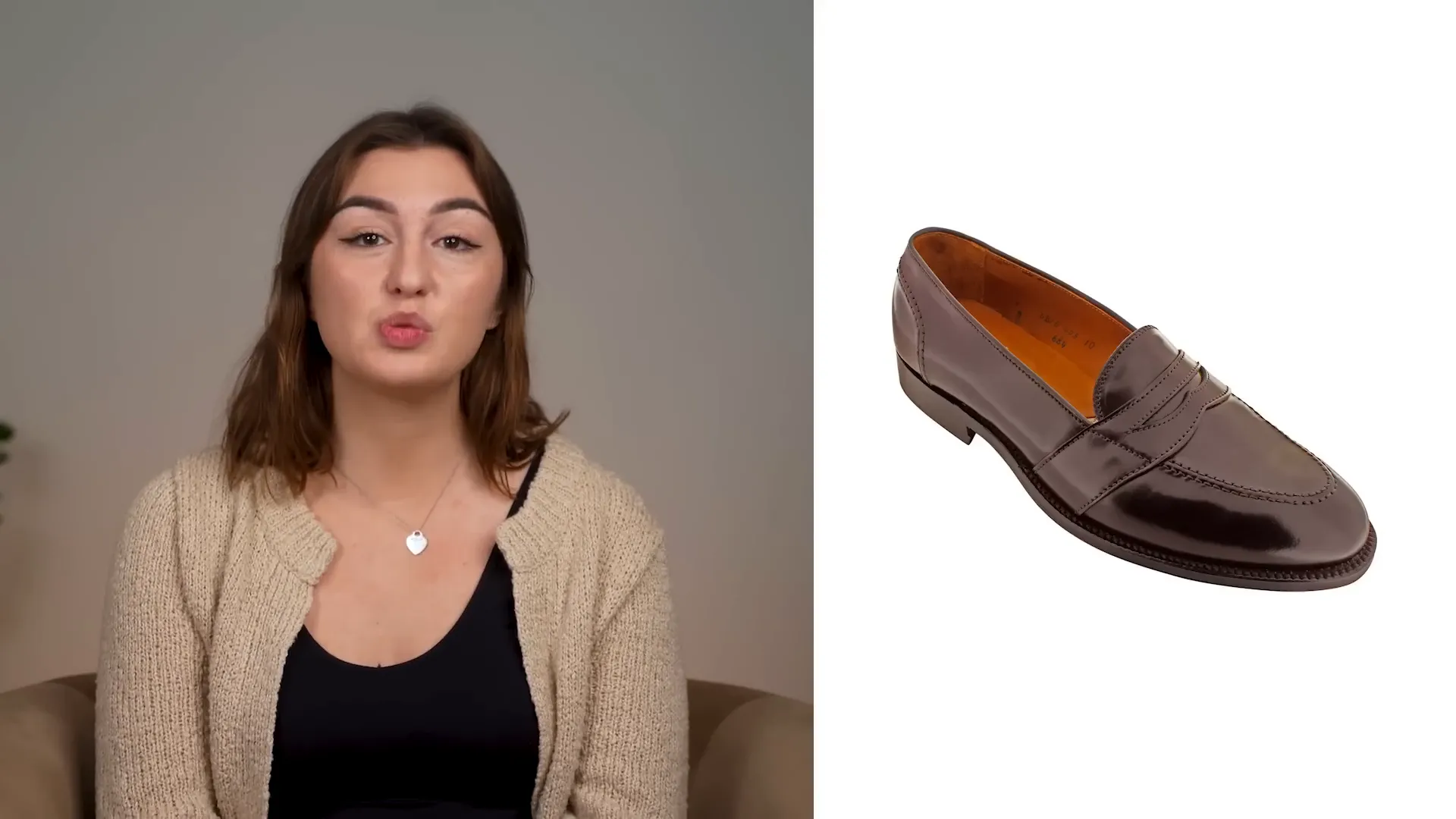 Penny loafers on display