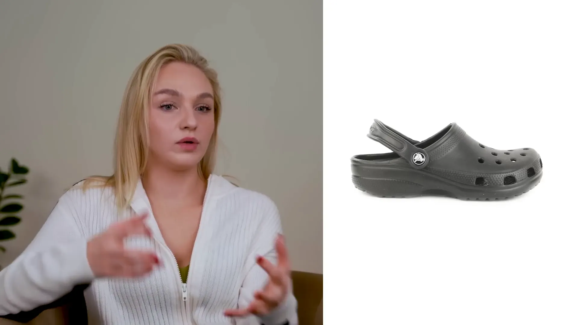 Crocs worn in casual setting