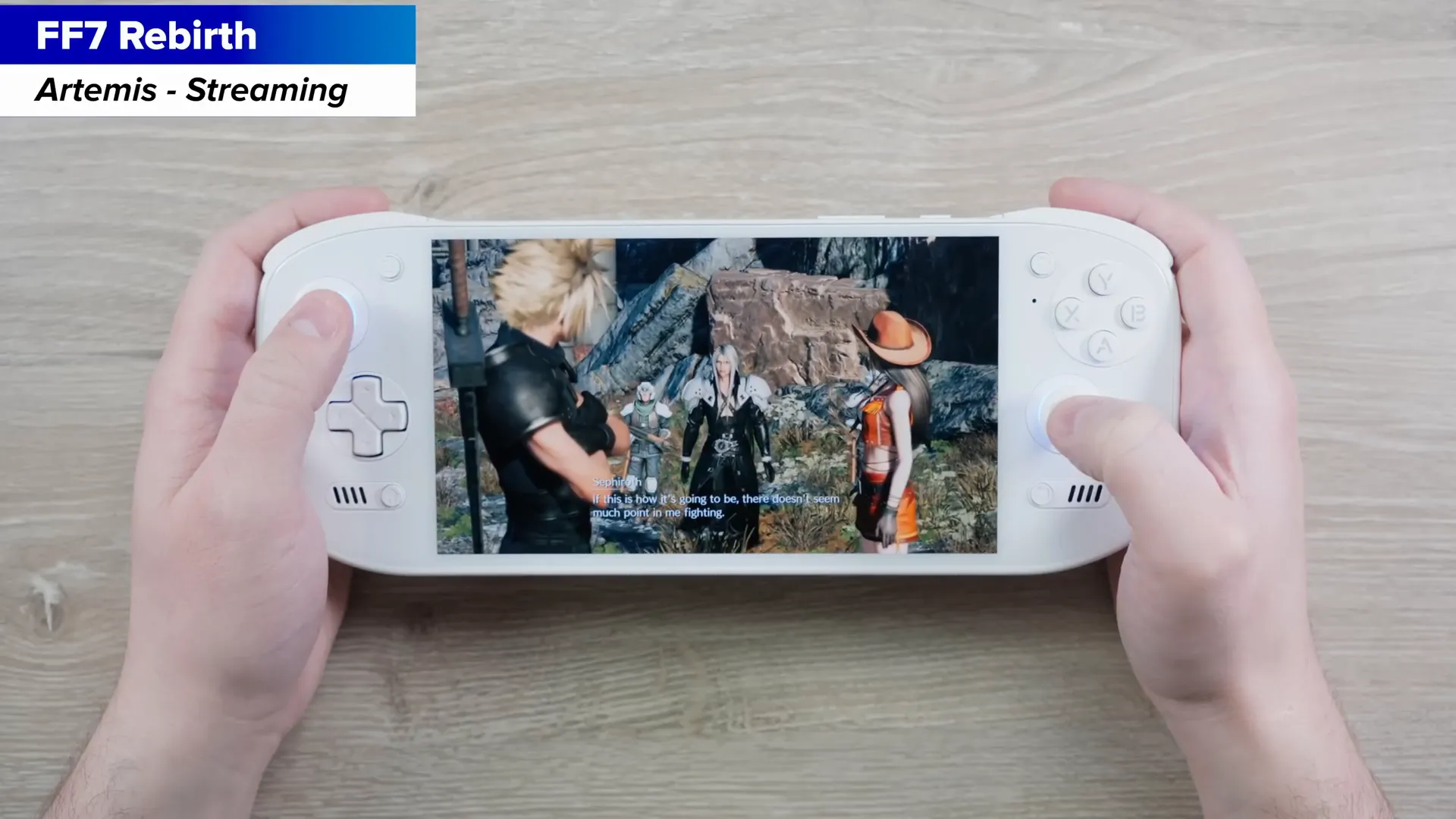 Gaming on Odin 2 Portal with bright OLED screen