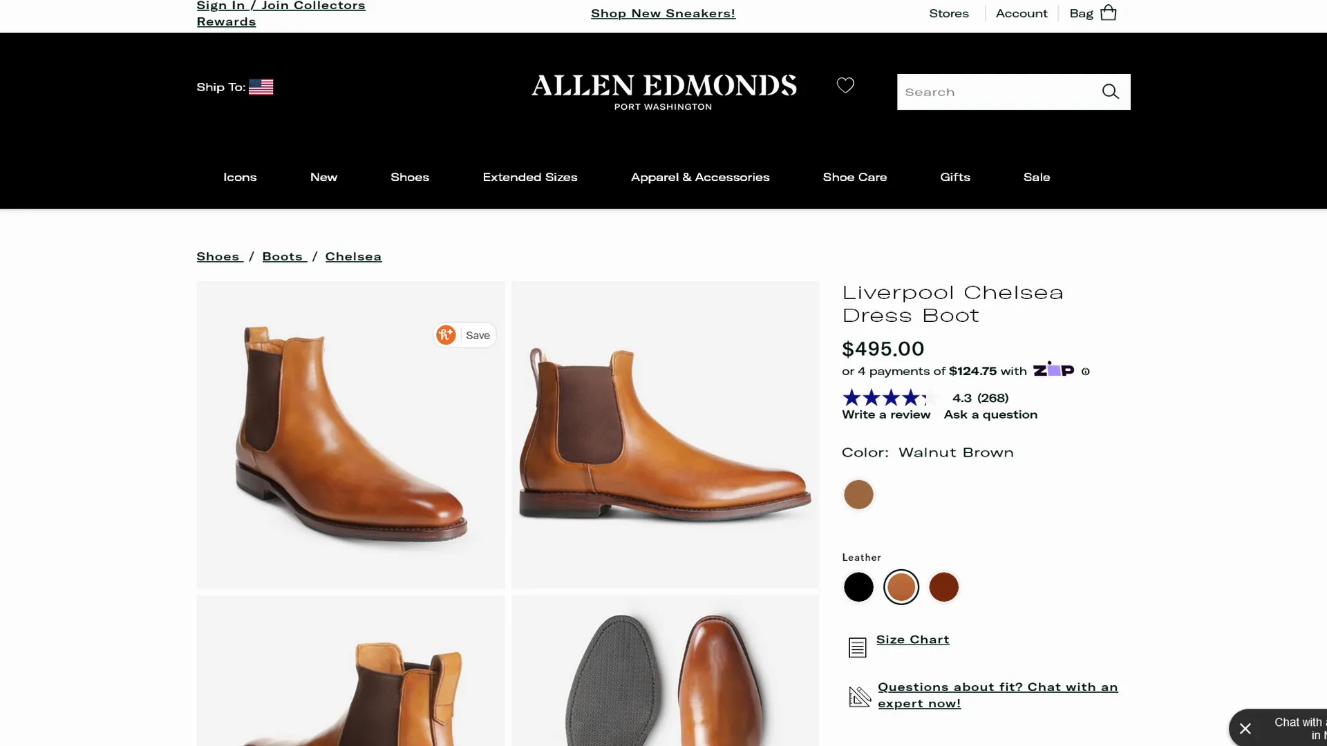 Liverpool Boots by Allen Edmonds