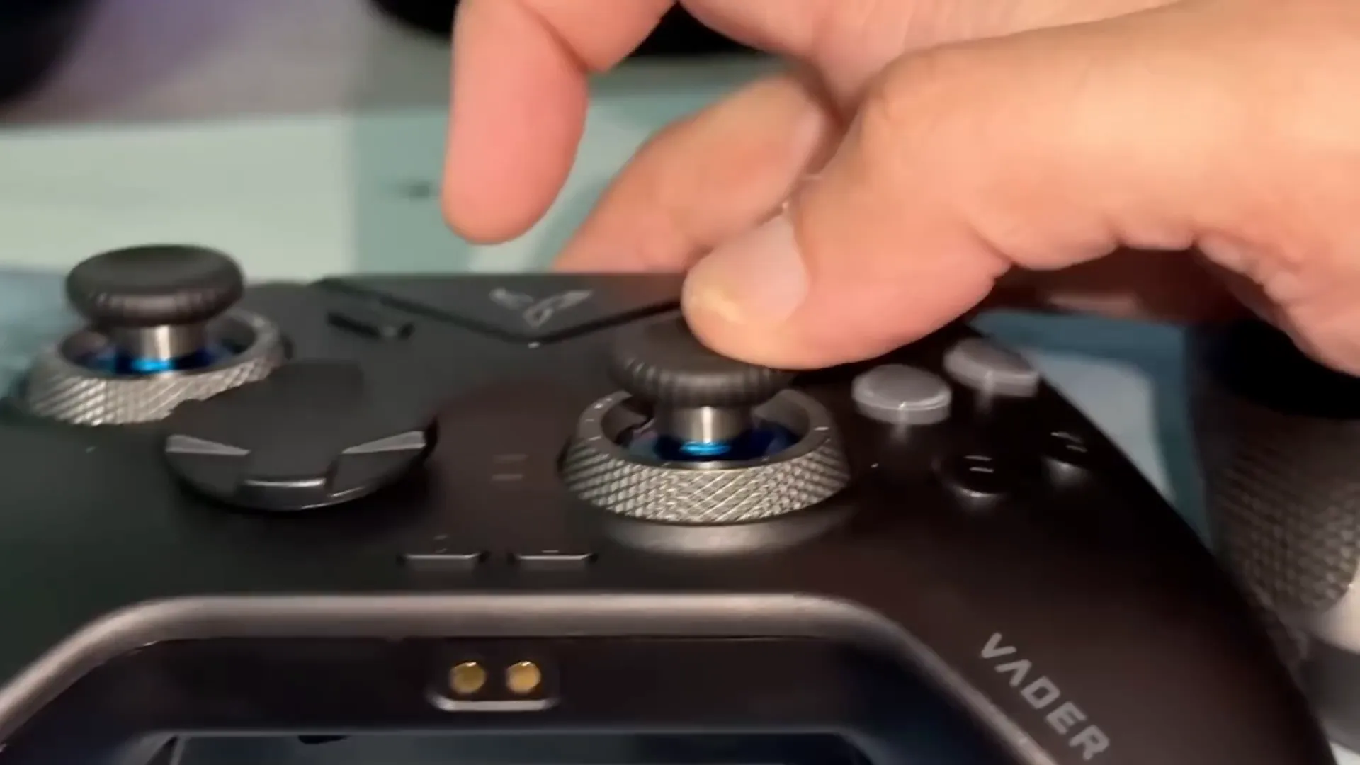 Close-up of thumbstick modules in Vader 4 Pro