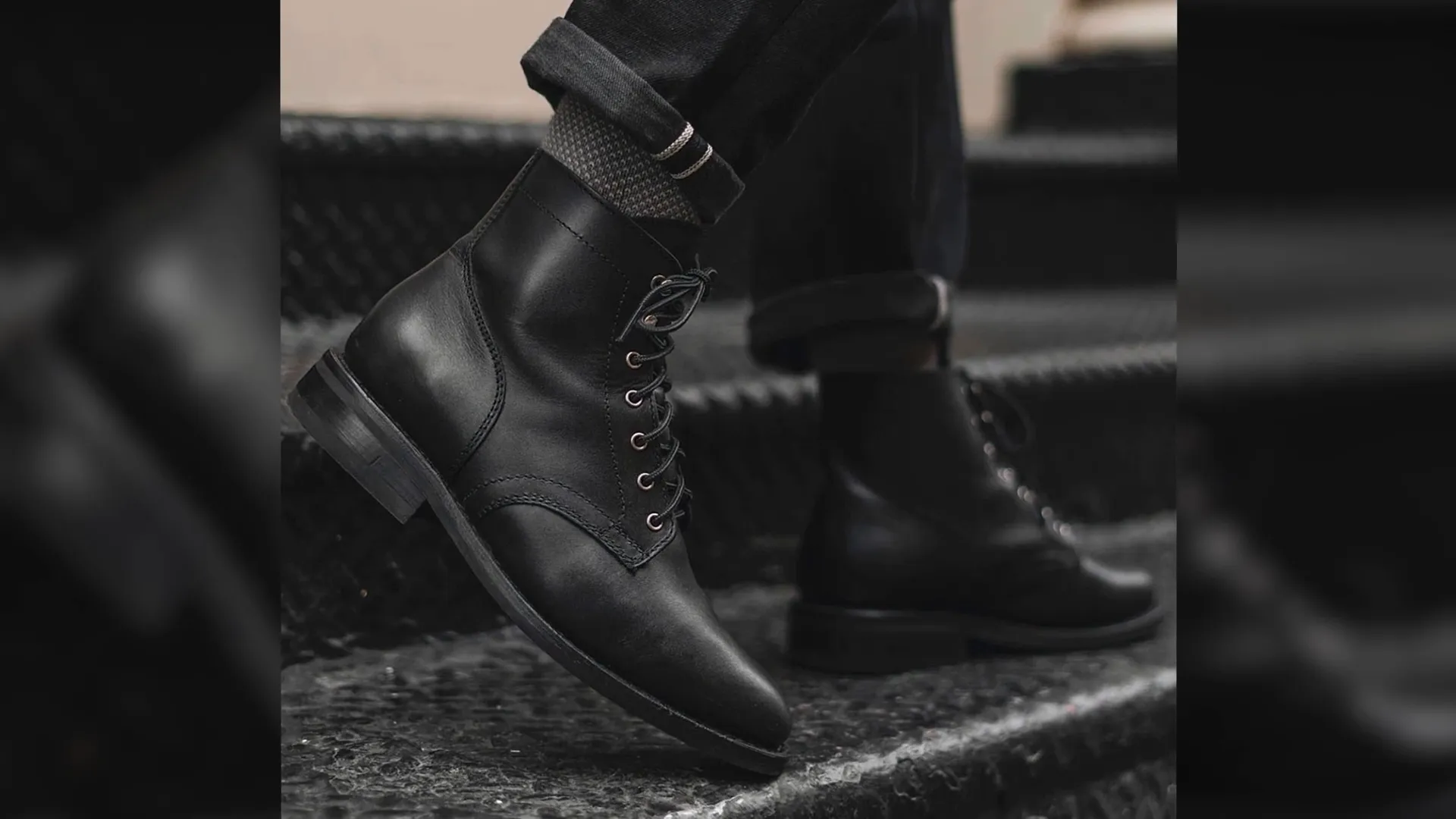 7 Eye Dress Boot displayed with casual outfit