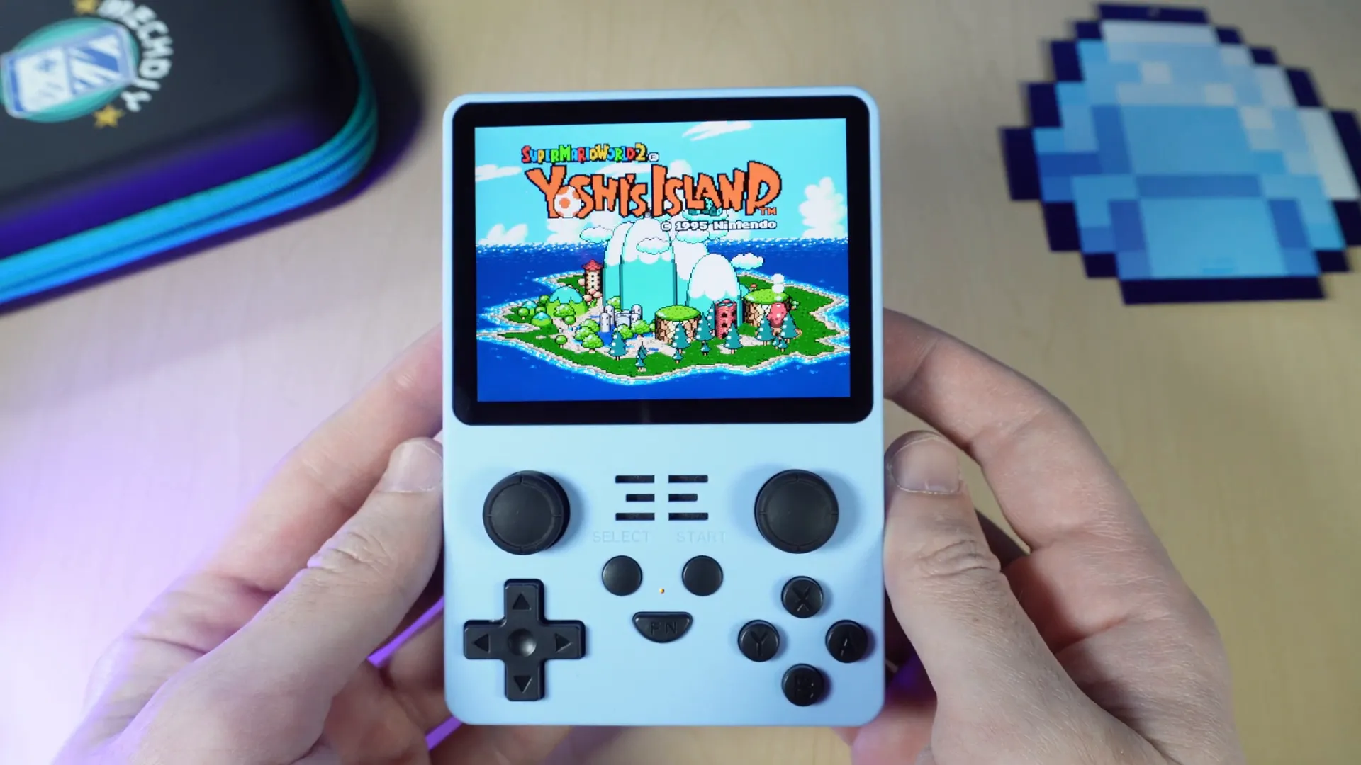 Graphic display of Yoshi's Island on Powkiddy RGB20S