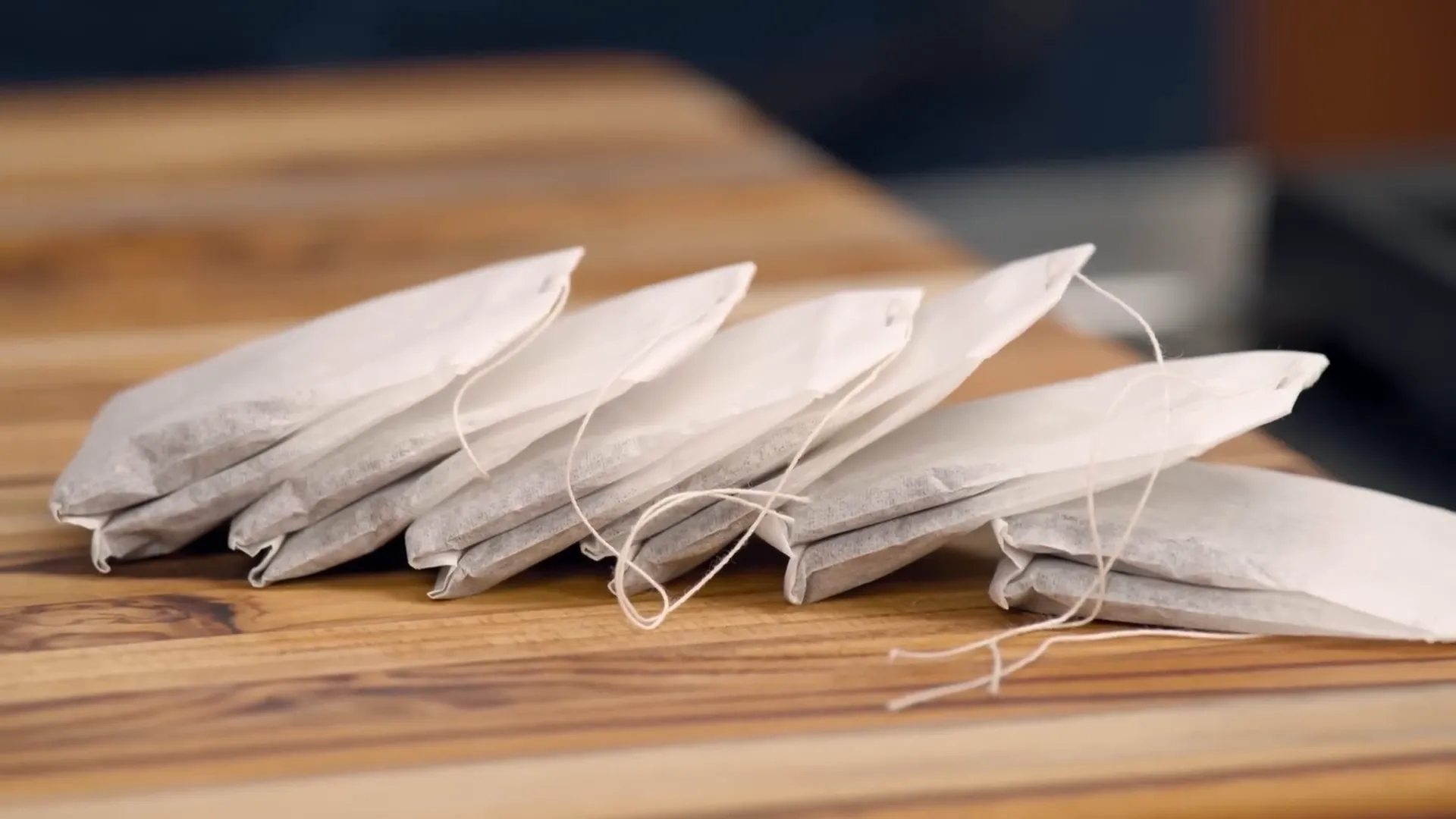 Tea bags steeping in a quart of hot water