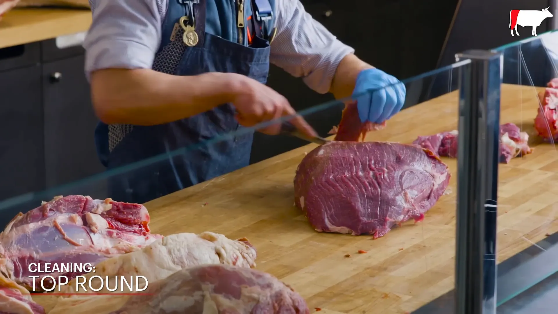 Cleaning and prepping top round for steaks