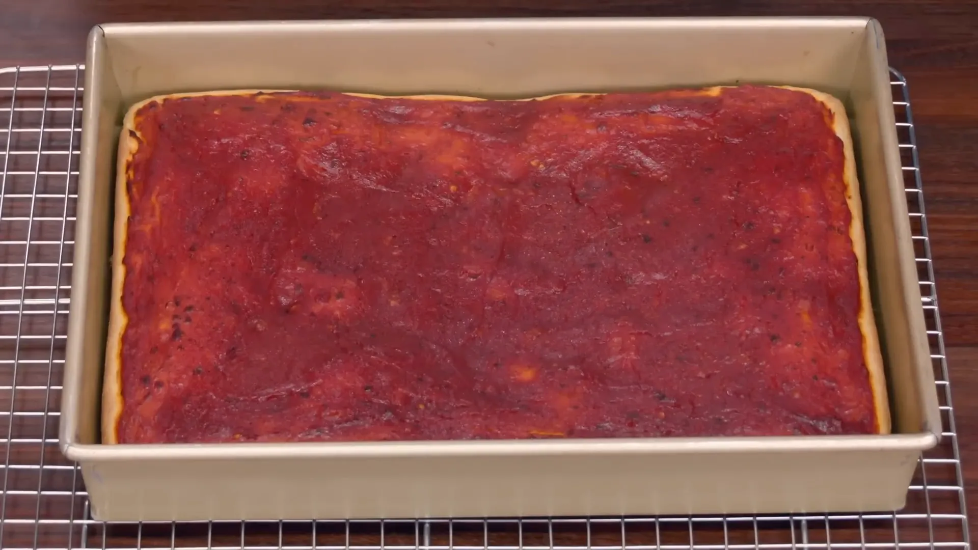 Golden baked tomato pie fresh from the oven