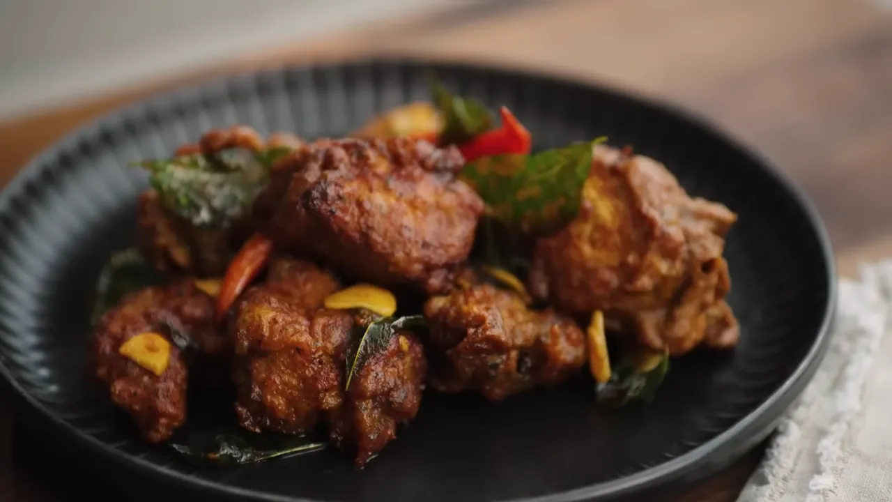 Title card reading Chicken 65 on screen