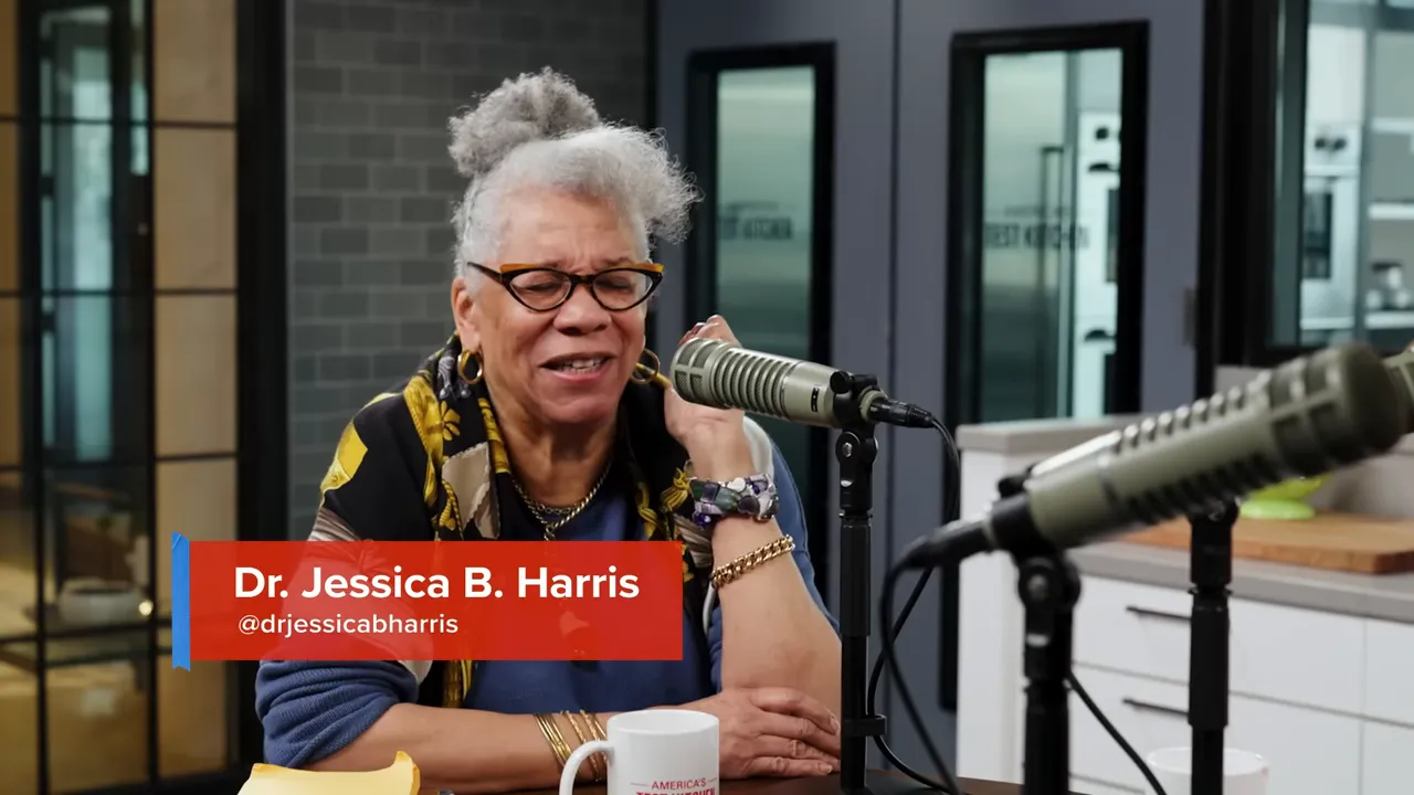 Dr. Jessica B. Harris being introduced in the test kitchen