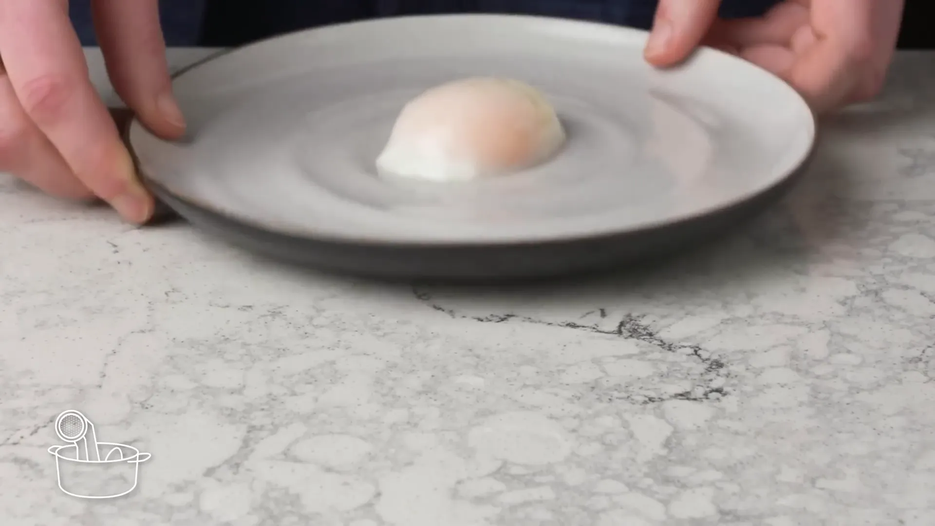 Sous vide egg with wobbly texture