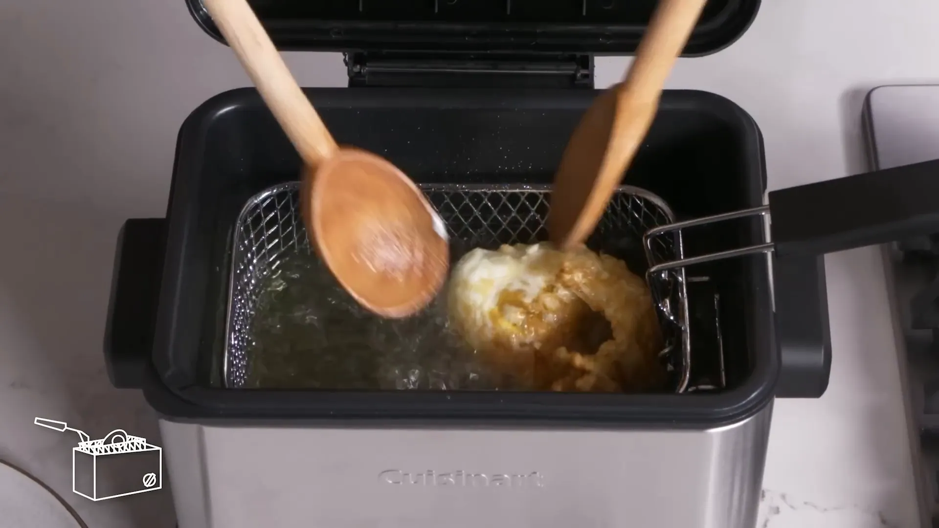 Deep fried egg resembling jellyfish