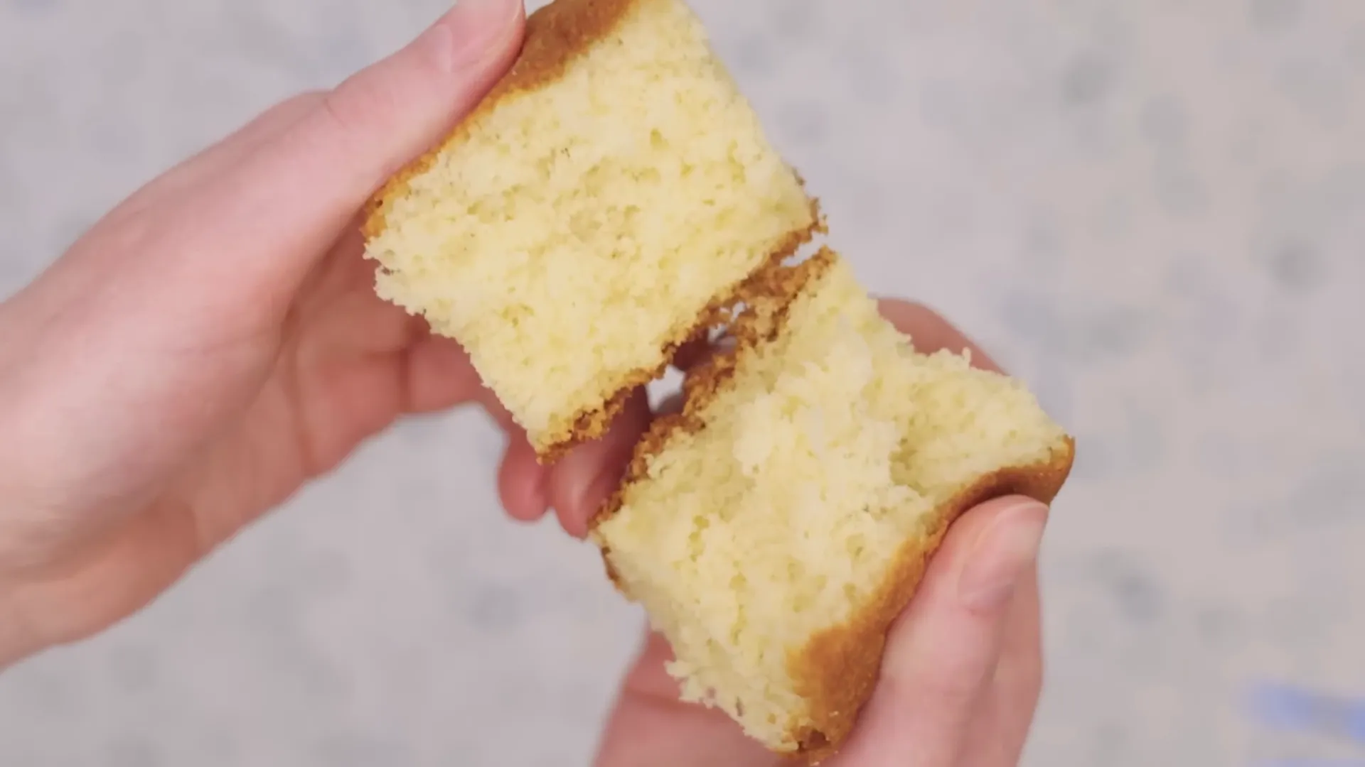 King Arthur golden yellow cake showing a fine, velvety crumb