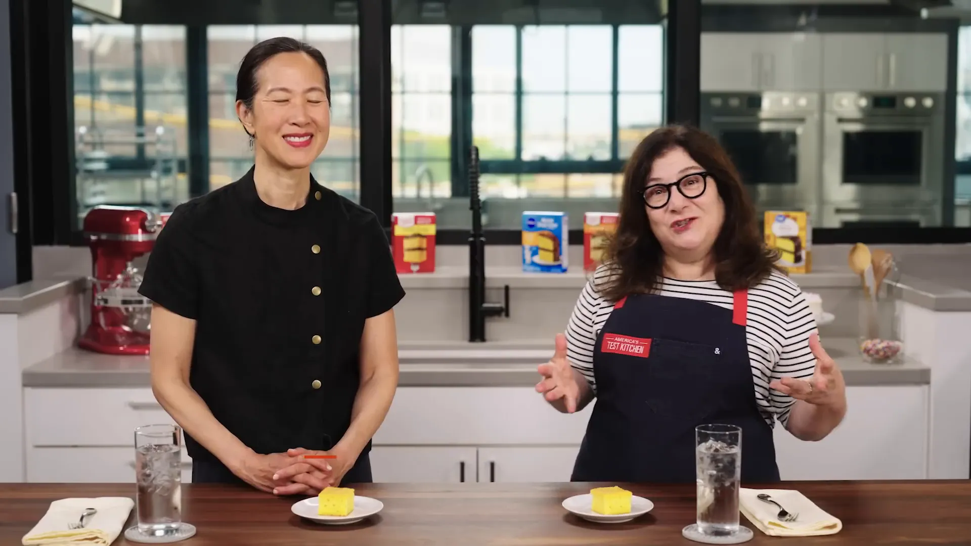 Joanne Chang speaking with America's Test Kitchen host