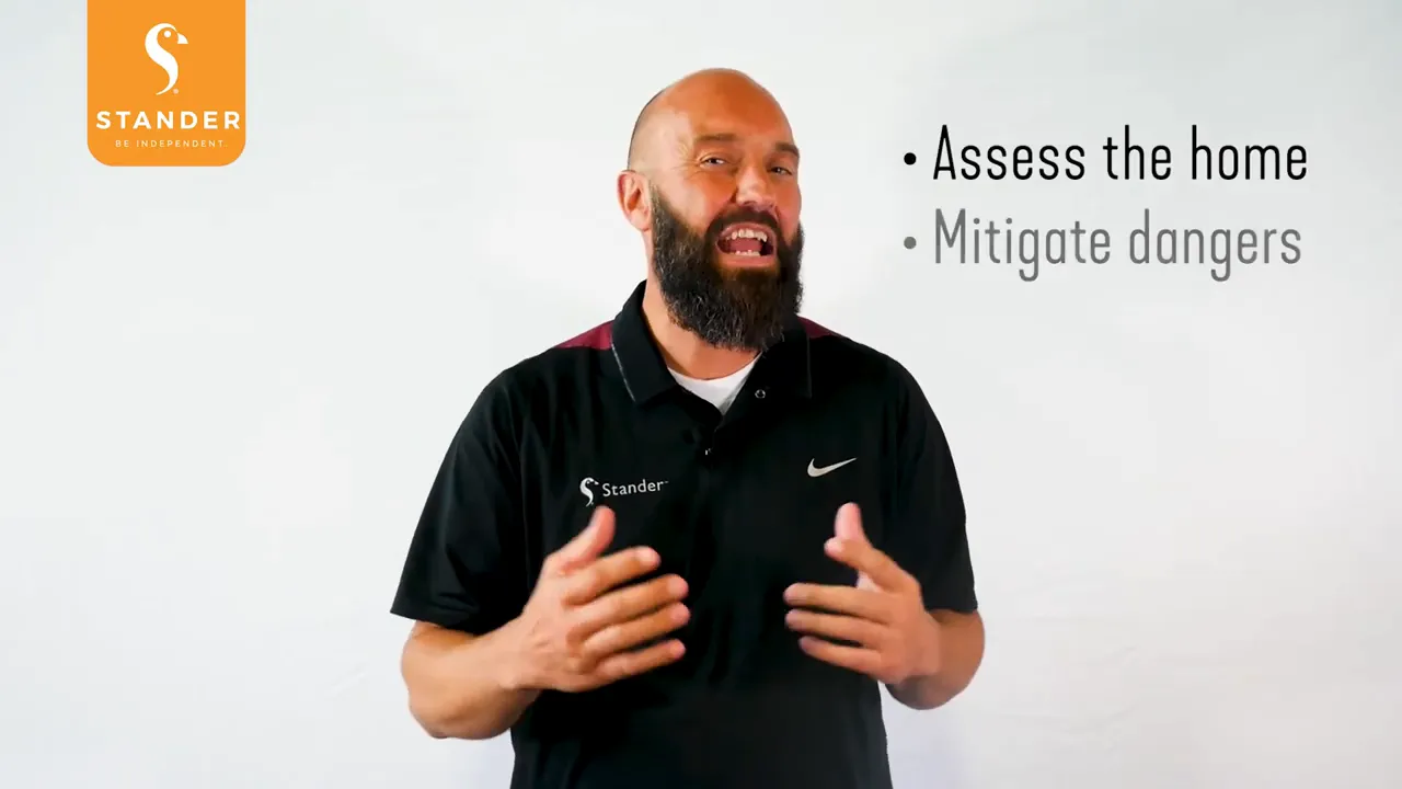 Bullet points reading assess the home and mitigate dangers