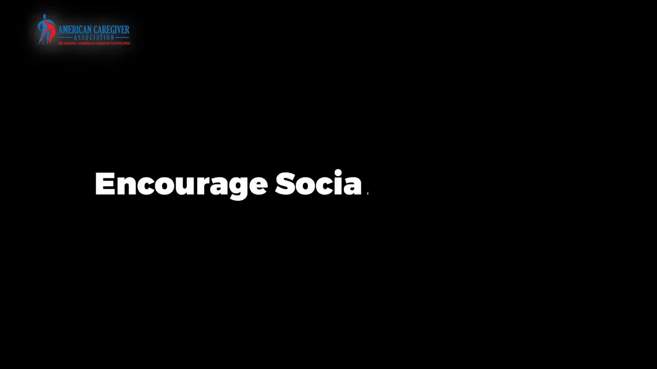 black slide with the words Encourage Social Interaction