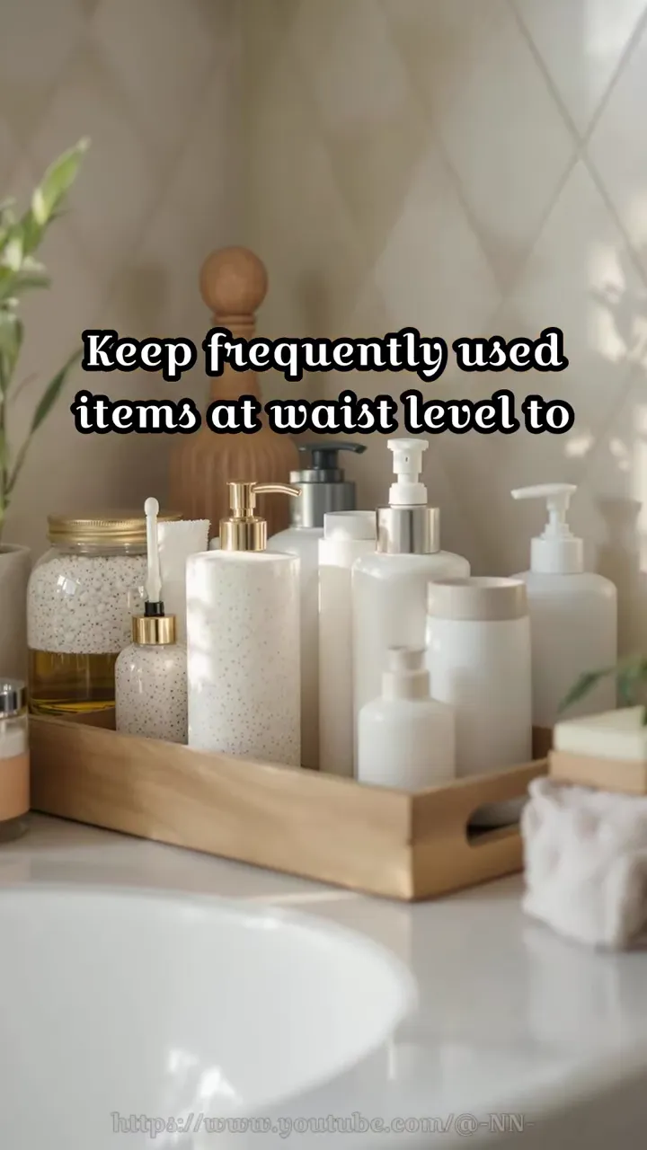 bathroom countertop tray holding soap bottles and toiletries