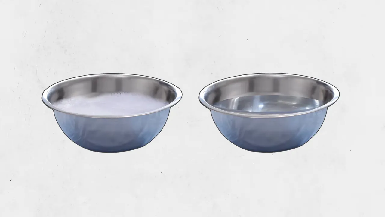 two metal basins side by side