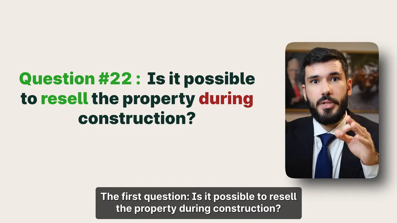 Question #22 slide: is it possible to resell the property during construction with host thumbnail