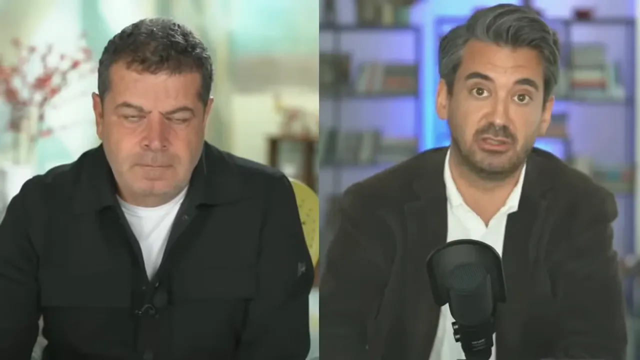 İki program sunucusu mikrofonla Dubai'de ev sahibi olmanın mali y&ouml;nlerini tartışıyor