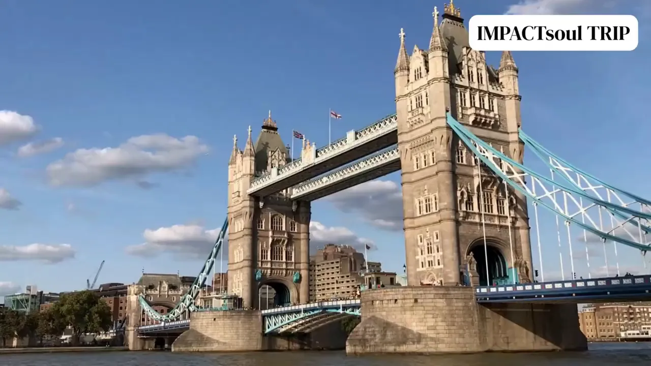 Tower Bridge over the River Thames in London on a clear day