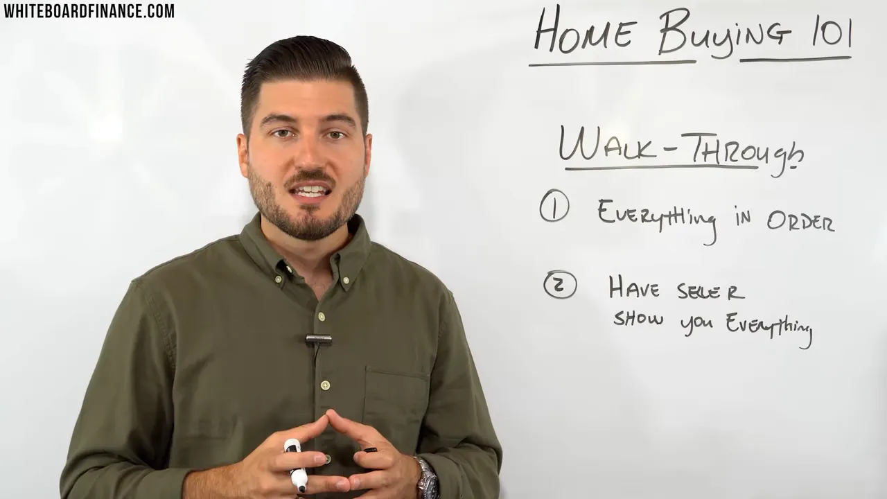 Crisp image of presenter in front of a whiteboard reading 'Walk‑Through' with checklist; clear, high quality, minimal motion blur.