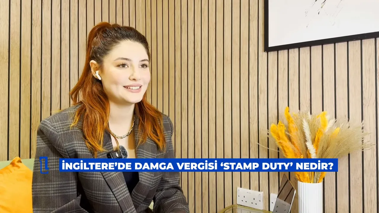 Ekran alt yazısı ile 'İngiltere'de damga vergisi Stamp Duty nedir?' başlığı g&ouml;steren r&ouml;portaj karesi