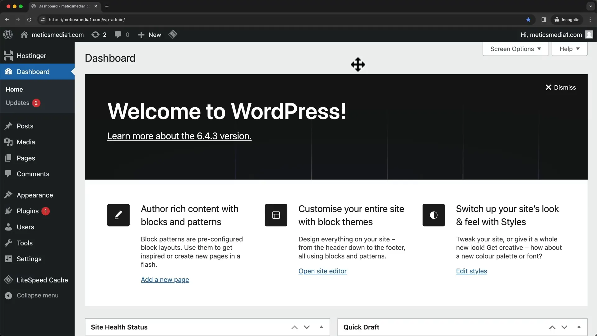 Cleaning up WordPress dashboard