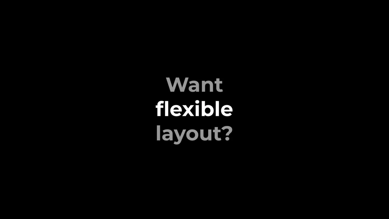 Màn hình chữ nhấn mạnh bố cục linh hoạt nên dùng Flexbox