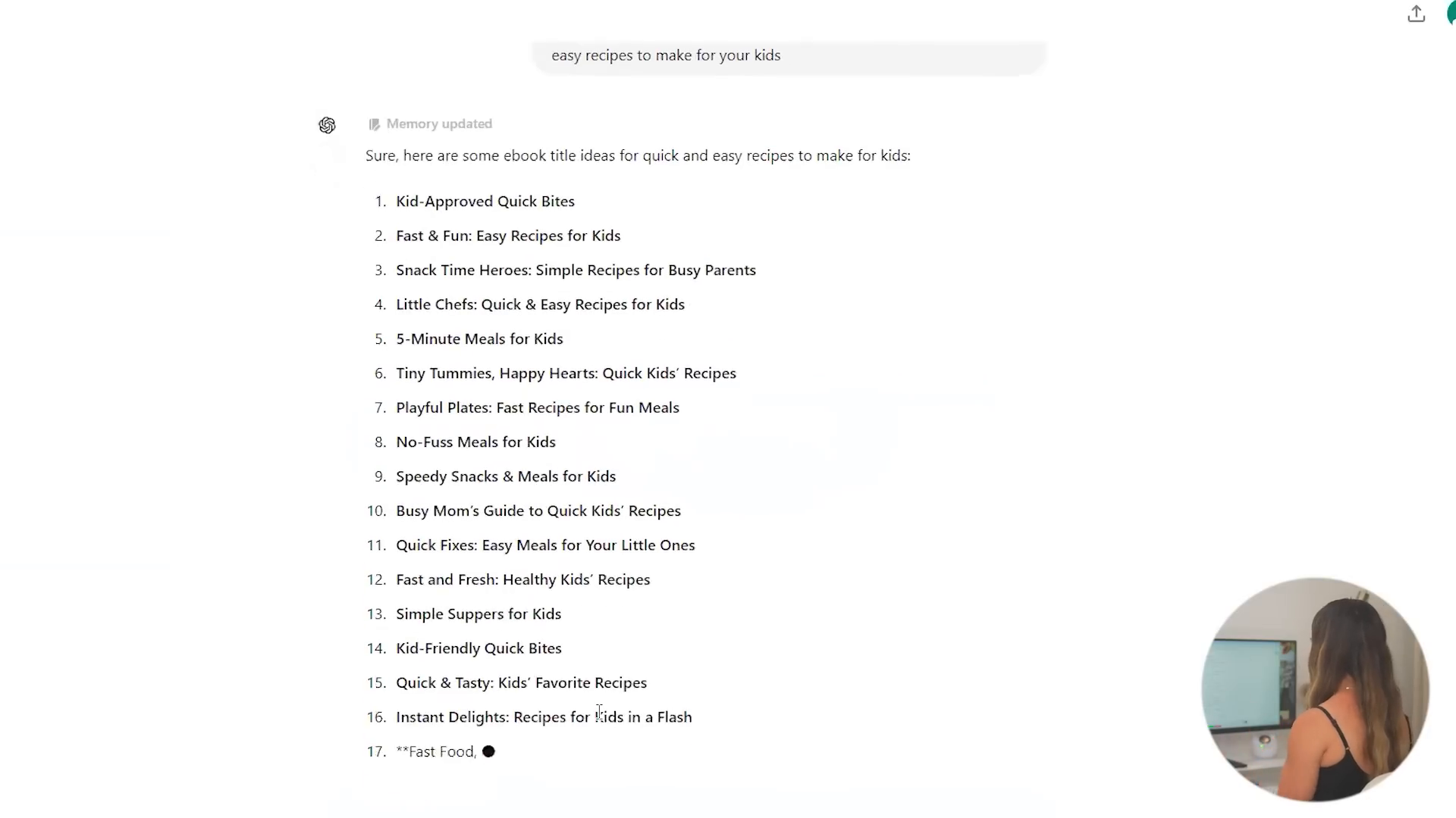 Generating eBook title ideas