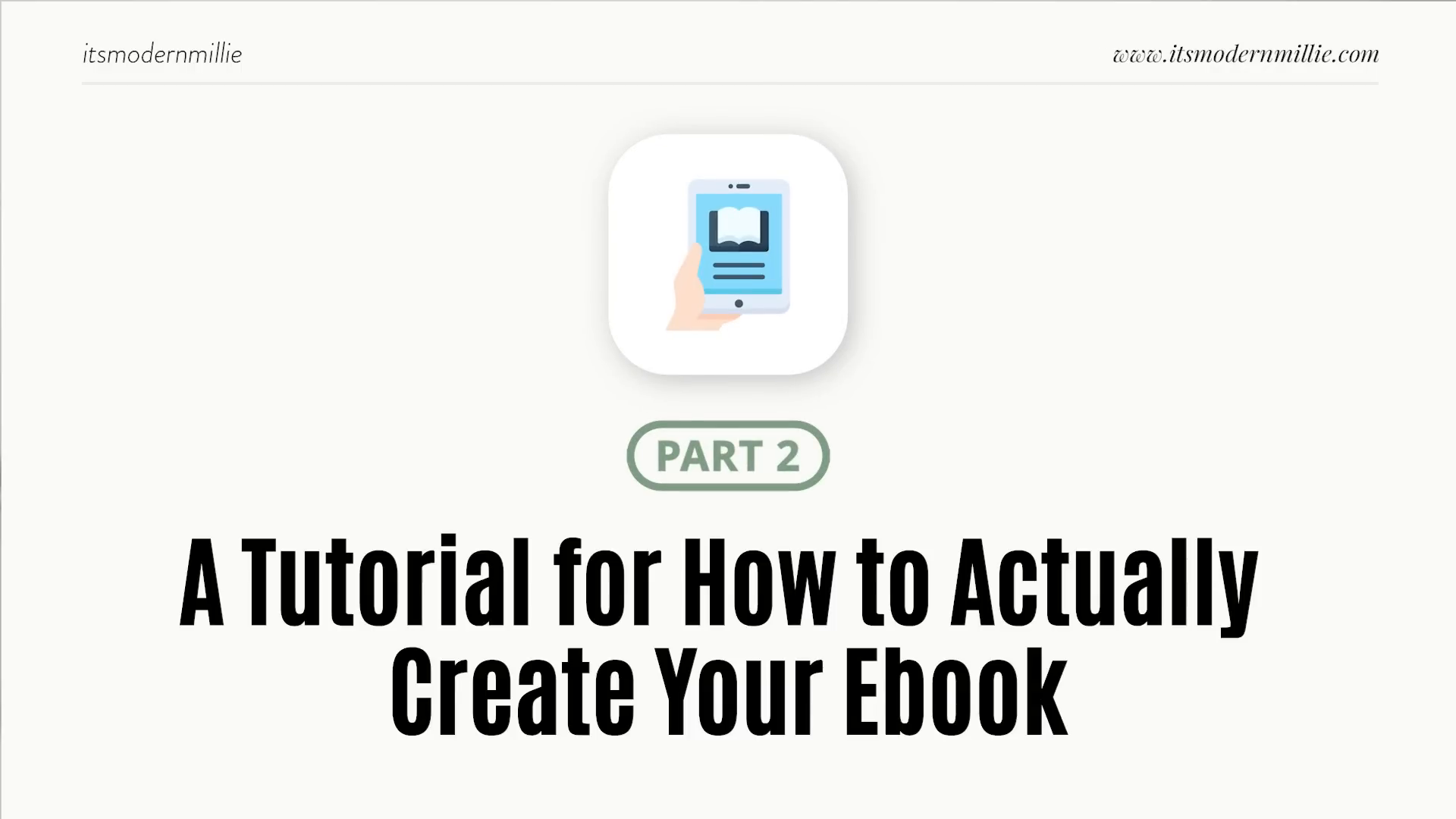 Creating eBook content outline