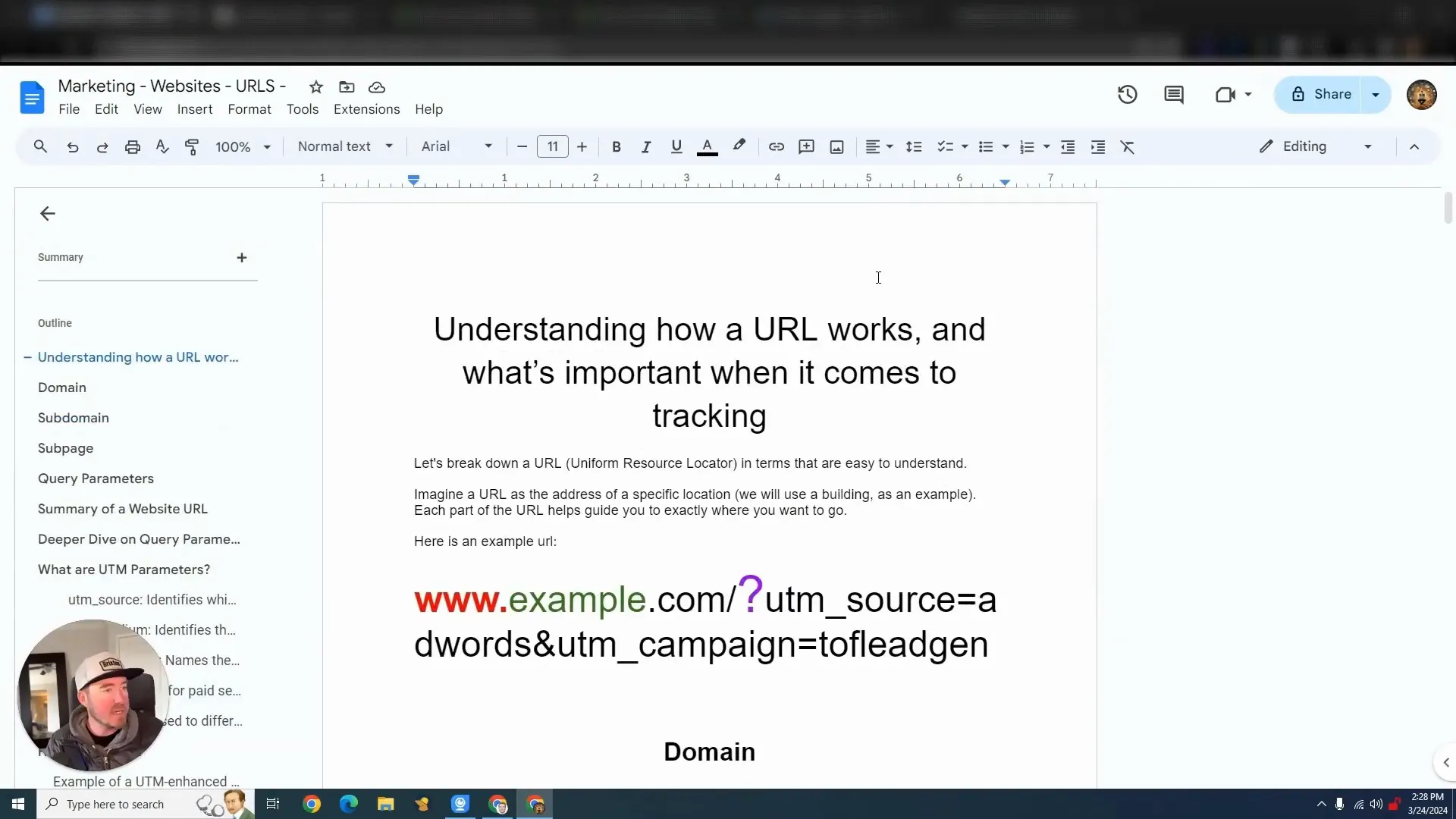 Components of a URL