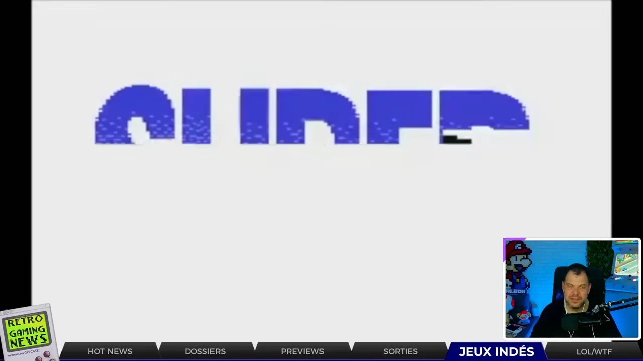 Titre Super Street Fighter II Turbo affiché sur fond noir pour Commodore 64 et 128