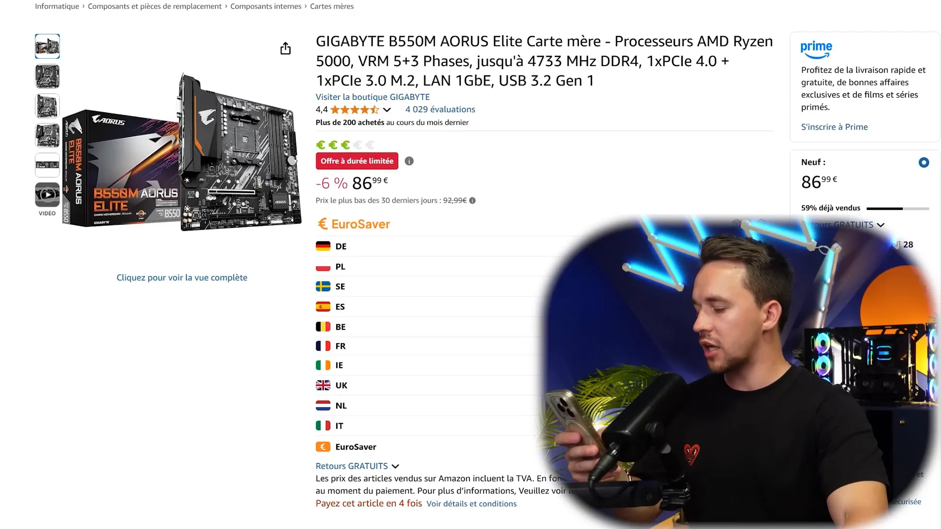 Tableau récapitulatif configuration améliorée et prix