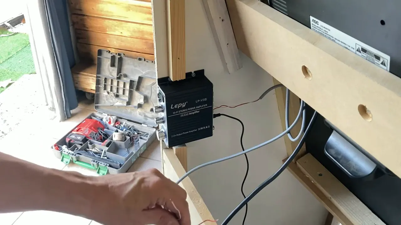 Jack branché au PC, préparation du test sonore