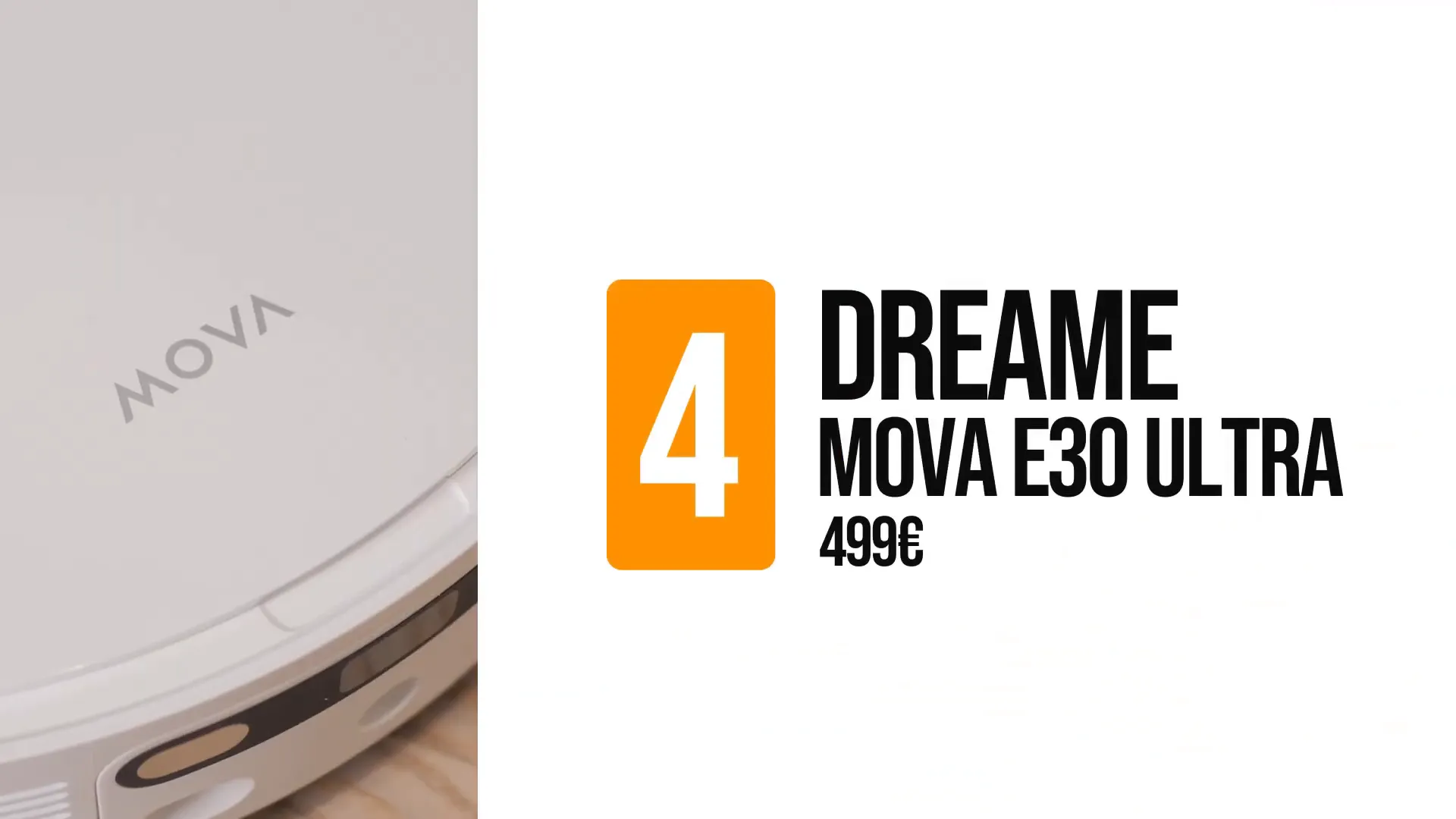 Dreame Mova E30 Ultra en fonctionnement