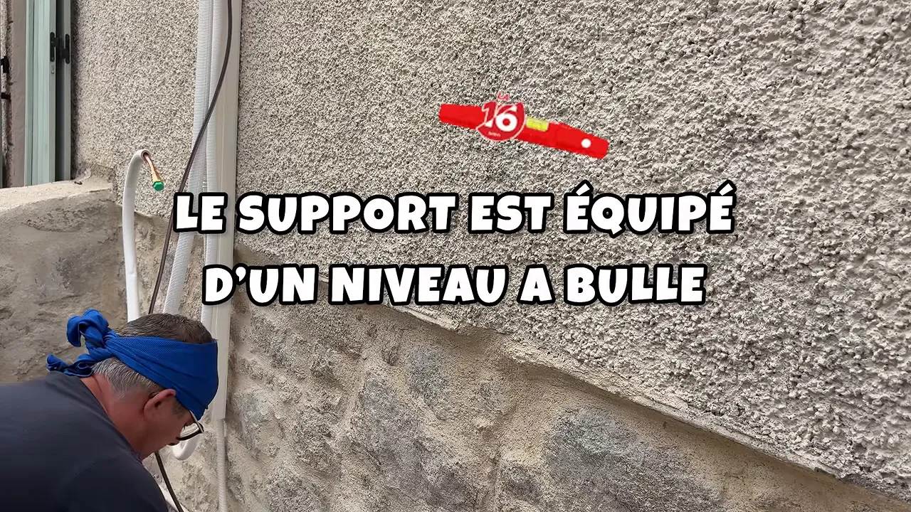 Support mural de groupe extérieur contrôlé avec un niveau à bulle