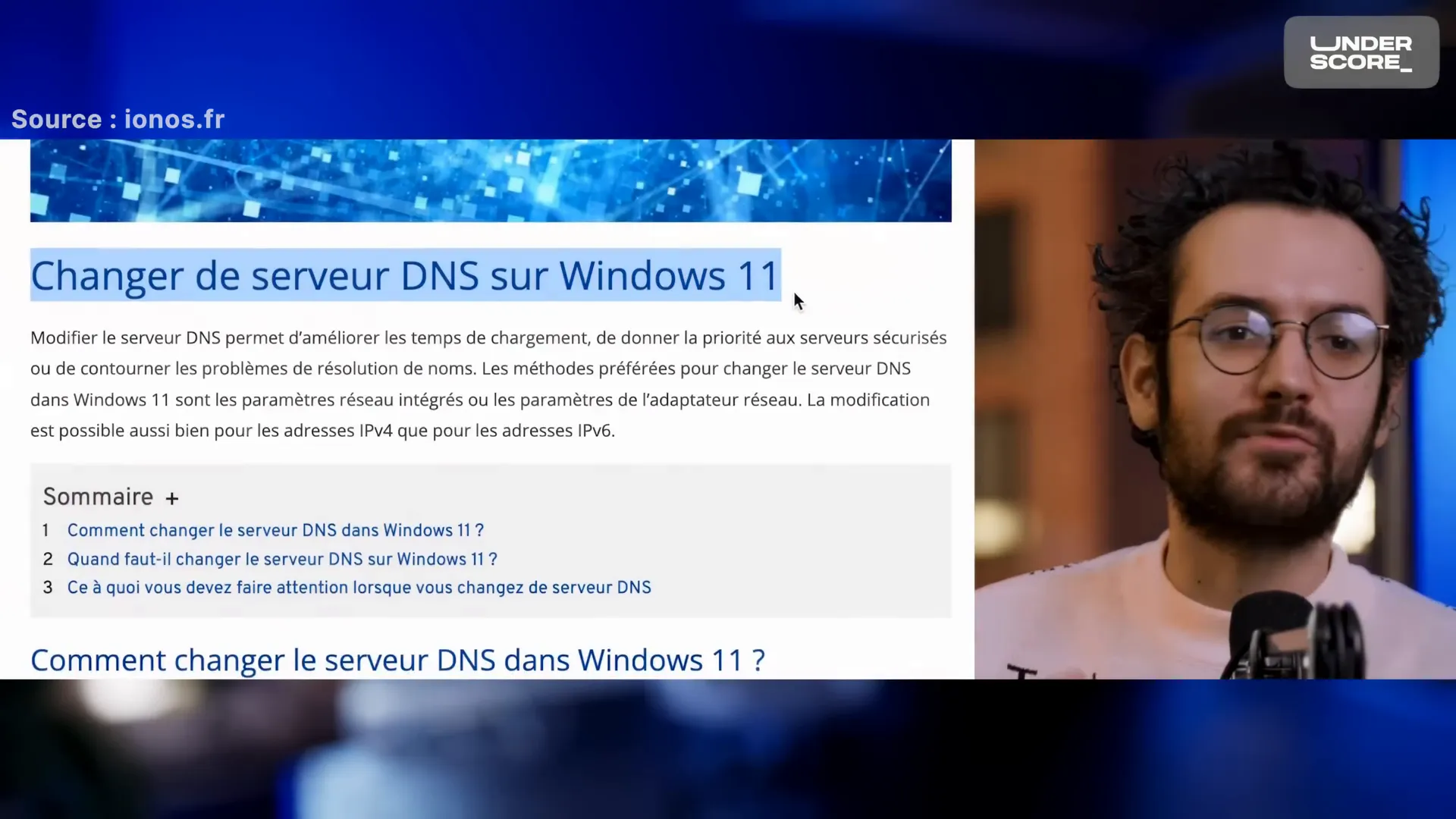 Modification du DNS