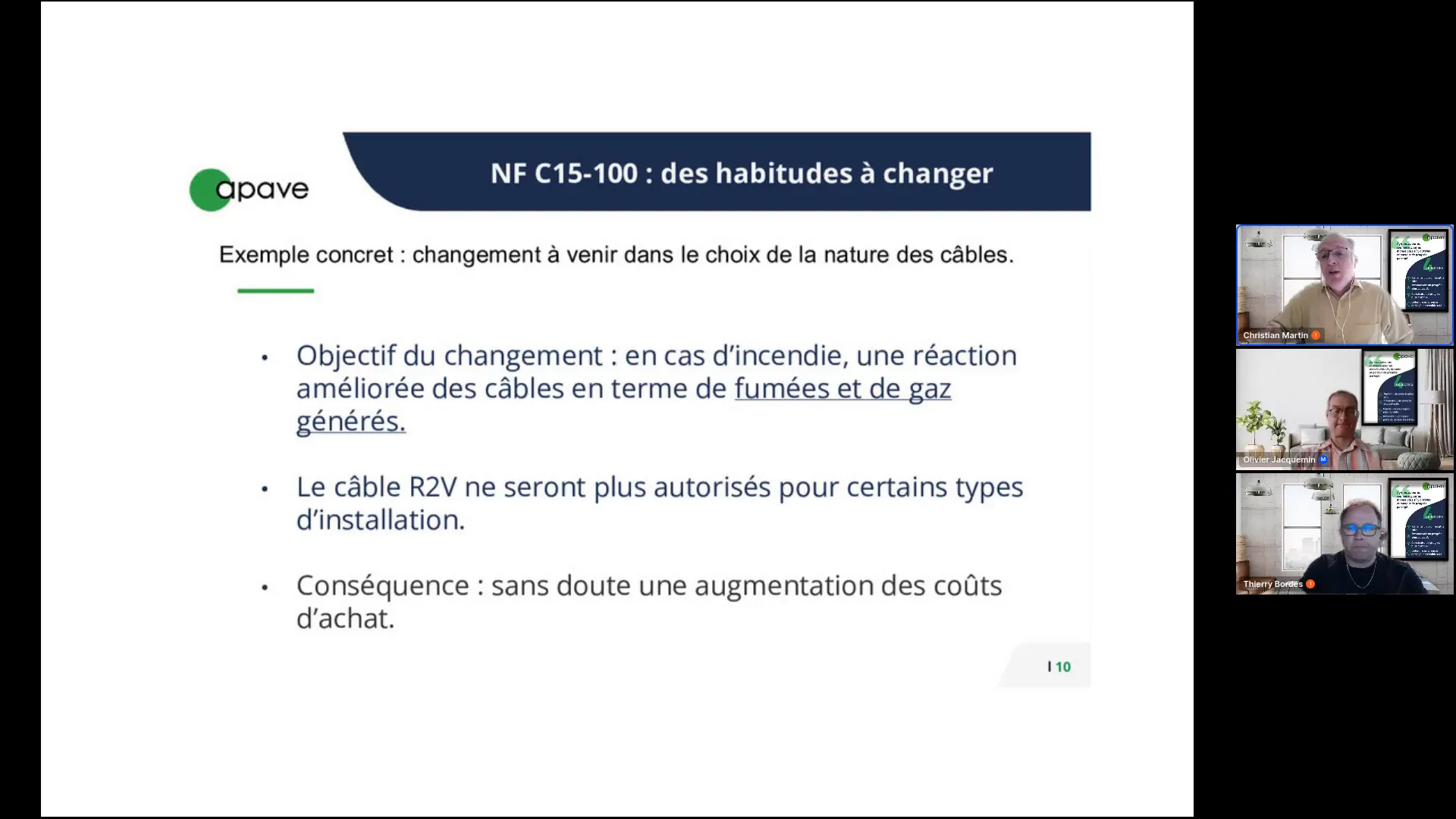 Modifications importantes à la norme