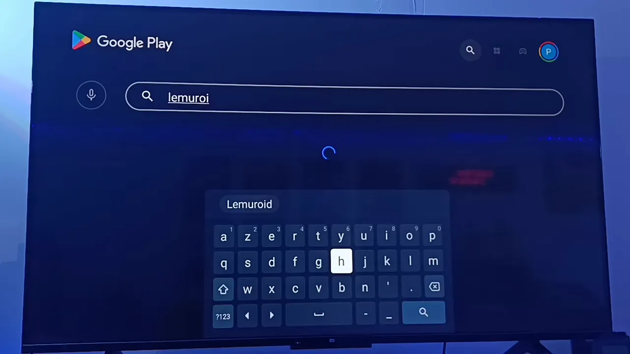 Fiche Lemuroid affichée dans le Google Play Store sur un téléviseur