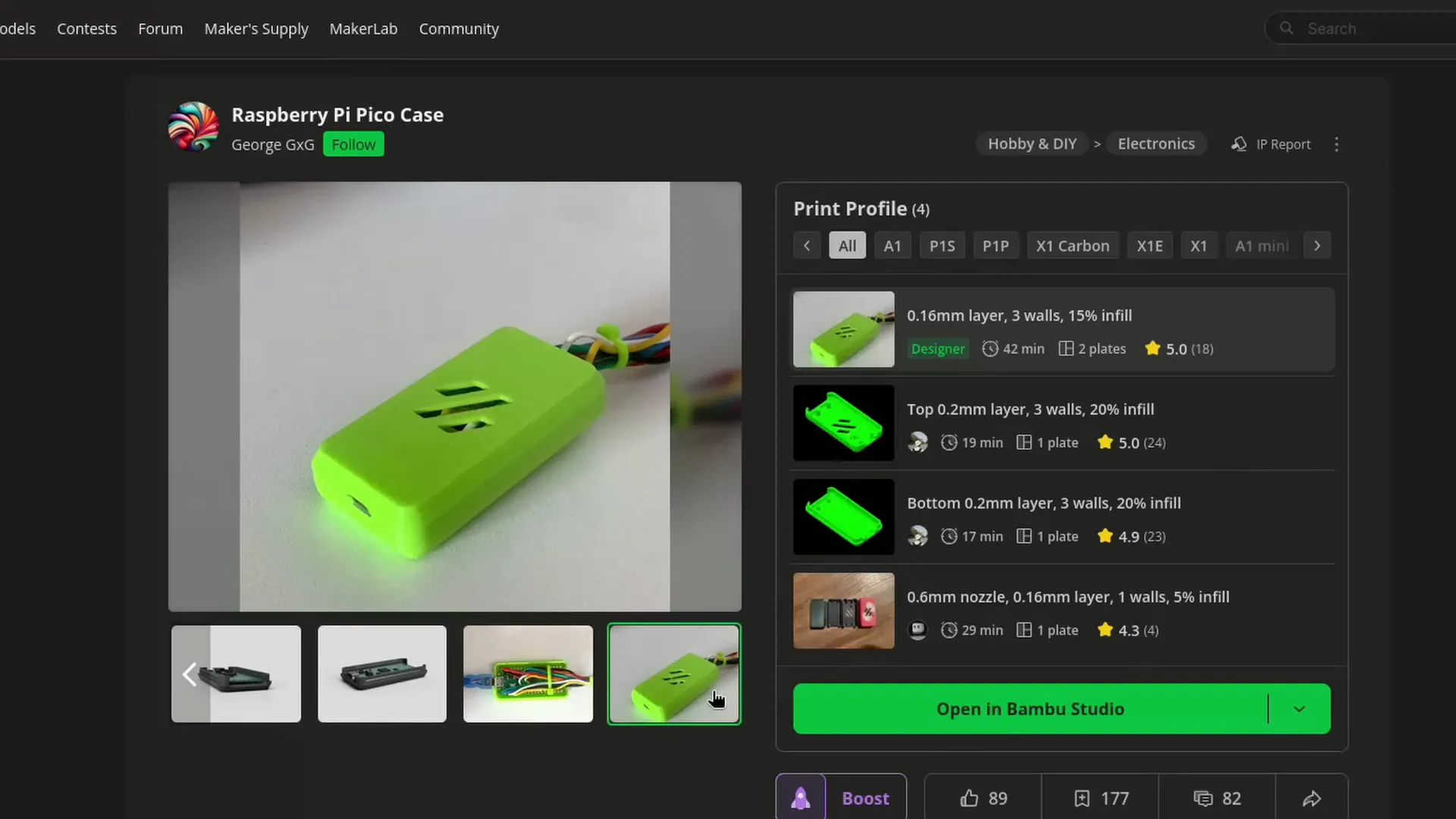 Boîtier imprimé en 3D pour Raspberry Pi Pico
