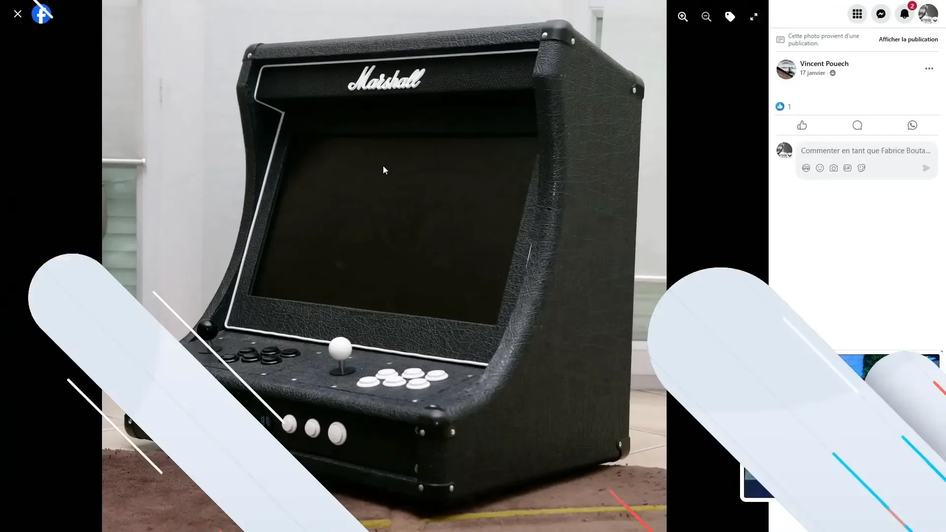 Bartop inspiré par une enceinte Marshall.