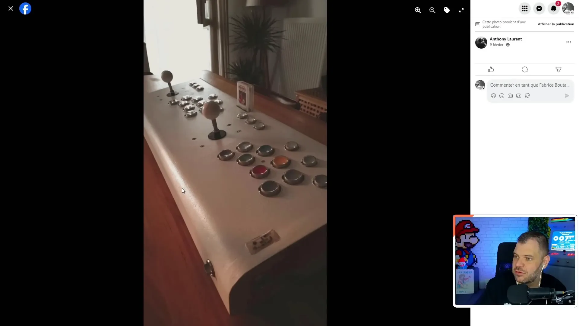 Arcade stick d'Anthony avec port cartouche.