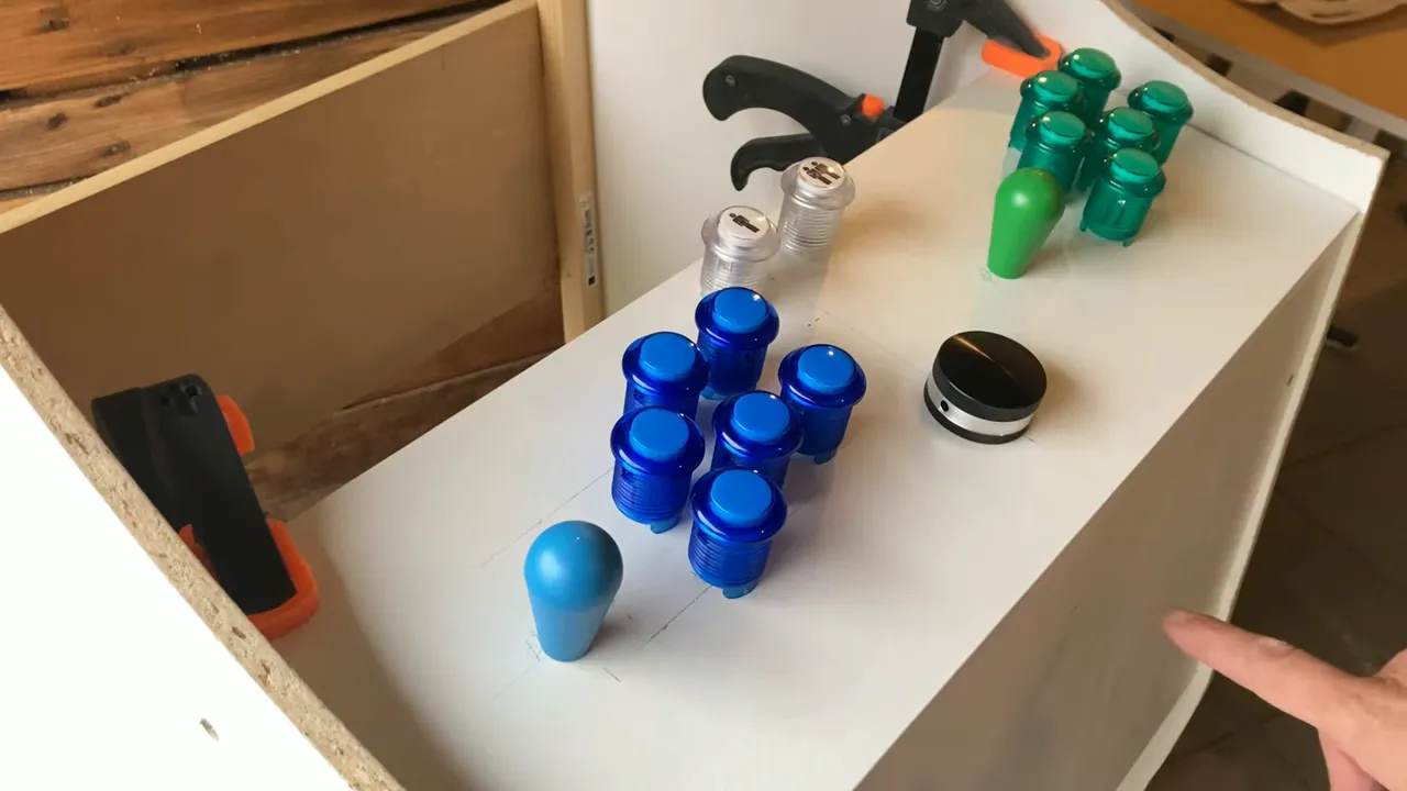 Placement à blanc des boutons pour vérifier l'ergonomie