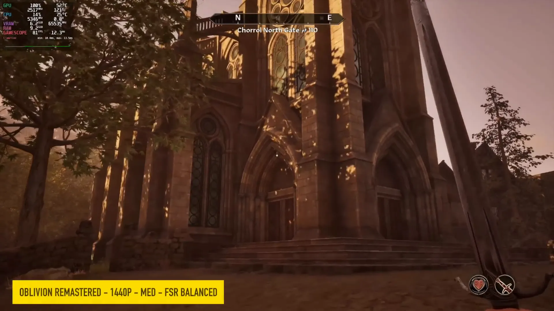 Oblivion Remastered en exploration à 1440p